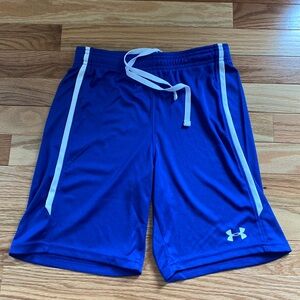 Under Armour Shorts boys YM Blue Workout  Logo *